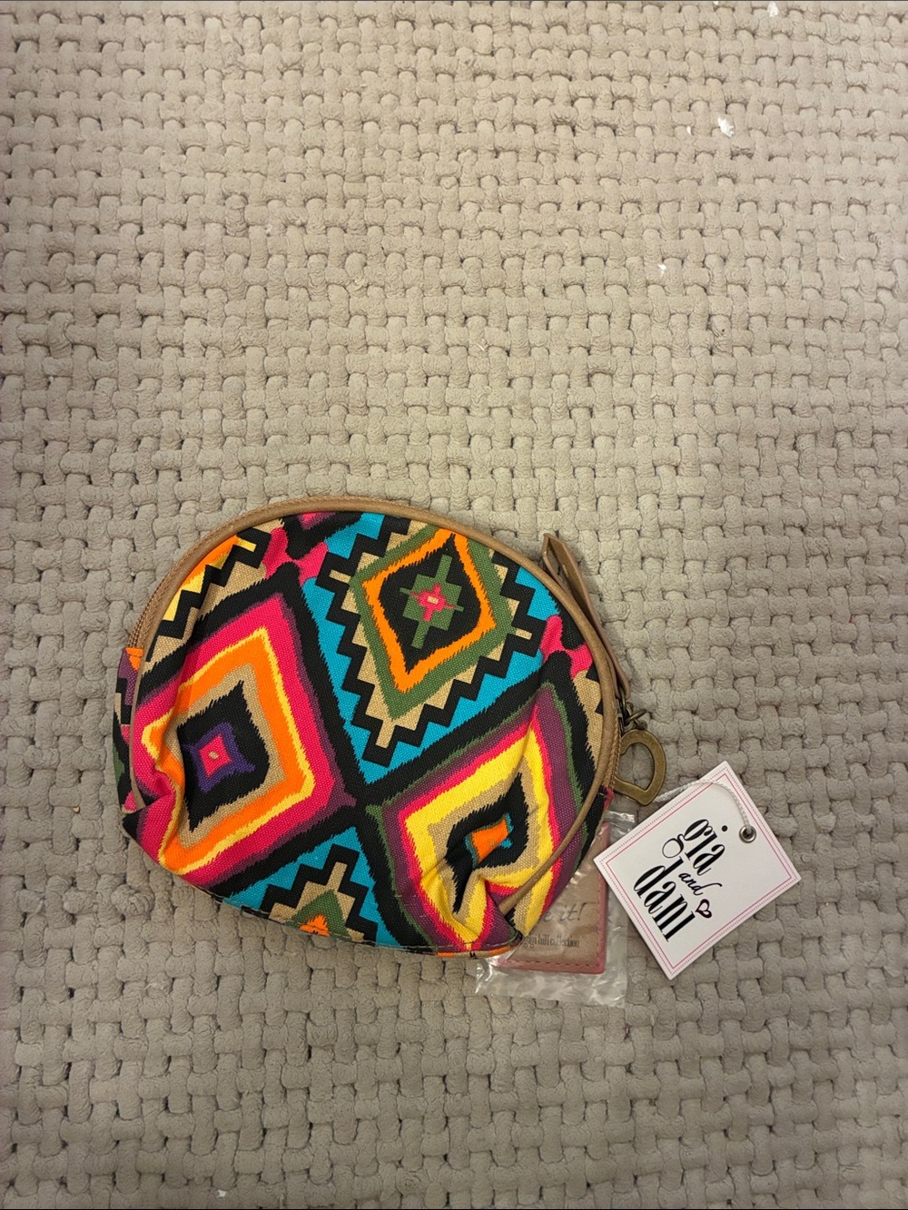 Boho Geometric Multi-Color Cosmetic Pouch -‎